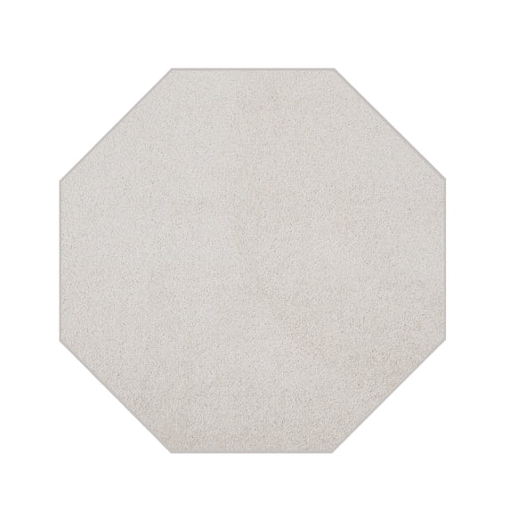 Furnishmyplace Modern Plush Solid Color Rug - Pet Friendly, Made in USA, Off White Area Rugs 8' Octagon