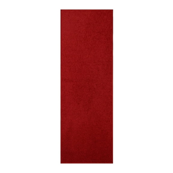 Furnishmyplace Modern Plush Solid Color Rug - Pet Friendly, Made in USA, Red Area Rugs 3' x 48'