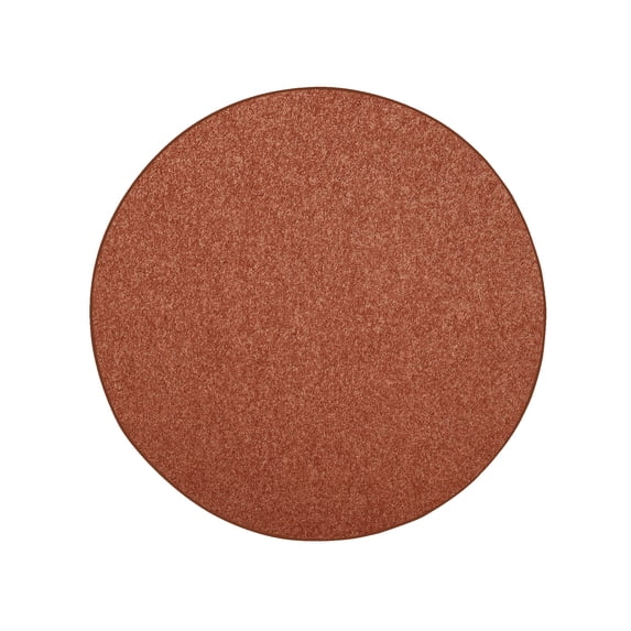 Furnishmyplace Modern Plush Solid Color Rug - Pet Friendly, Made in USA, Rust Area Rugs 11' Round