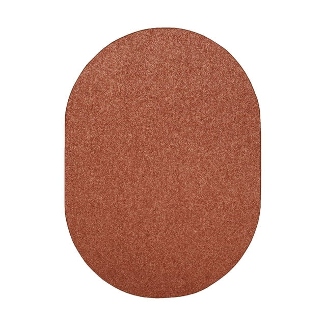 Oval Rust Rug Furnish My Place DC Custom Rug - 5 ft. x 7 ft. Oval, Rust, Indoor Rug ...