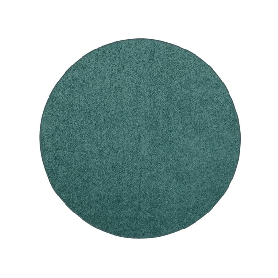 Furnishmyplace Modern Plush Solid Color Rug - Pet Friendly, Made in USA, Teal Area Rugs 3' Round