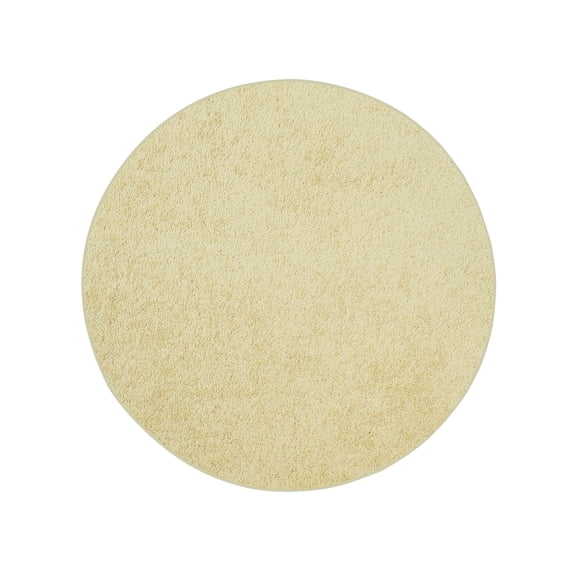 Furnishmyplace Modern Plush Solid Color Rug - Pet Friendly, Made in USA, Yellow Area Rugs 5' Round