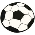 thumbnail image 1 of Furnish My Place 720 Soccer 6'6" Round Play Area Rugs for Kids, Soccer Shaped, Anti Skid Rubber Backing, Multicolor, 1 of 7
