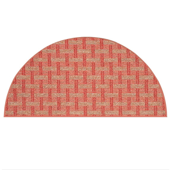 Furnishmyplace Union Indoor/Outdoor Commercial Color Rug - Red, Area Rugs 30" x 60" Half Round