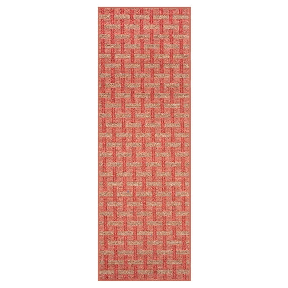 Furnishmyplace Union Indoor/Outdoor Commercial  Color Rug - Red, Area Rugs 6' x 14'