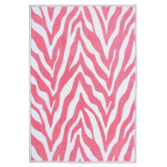 Furnishmyplace Zebra Light Pink Area Rug for Living Room, Dining Room, Kids 8' x 10'