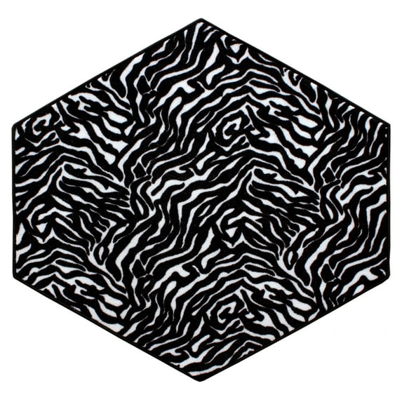 Furnishmyplace Zebra Migrant Beauty Area Rug for Living Room, Dining Room, Kids 10' Hexagon