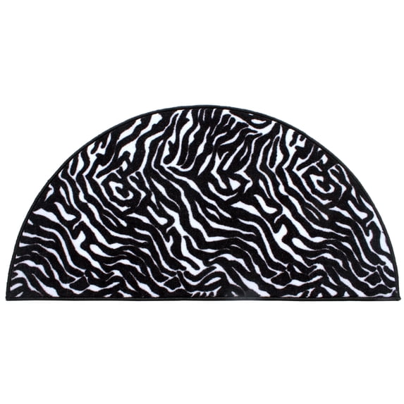 Furnishmyplace Zebra Migrant Beauty Area Rug for Living Room, Dining Room, Kids 36" x 72" Half Round