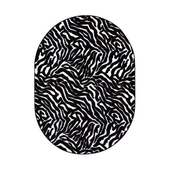 Furnishmyplace Zebra Migrant Beauty Area Rug for Living Room, Dining Room, Kids 8' x 10' Oval