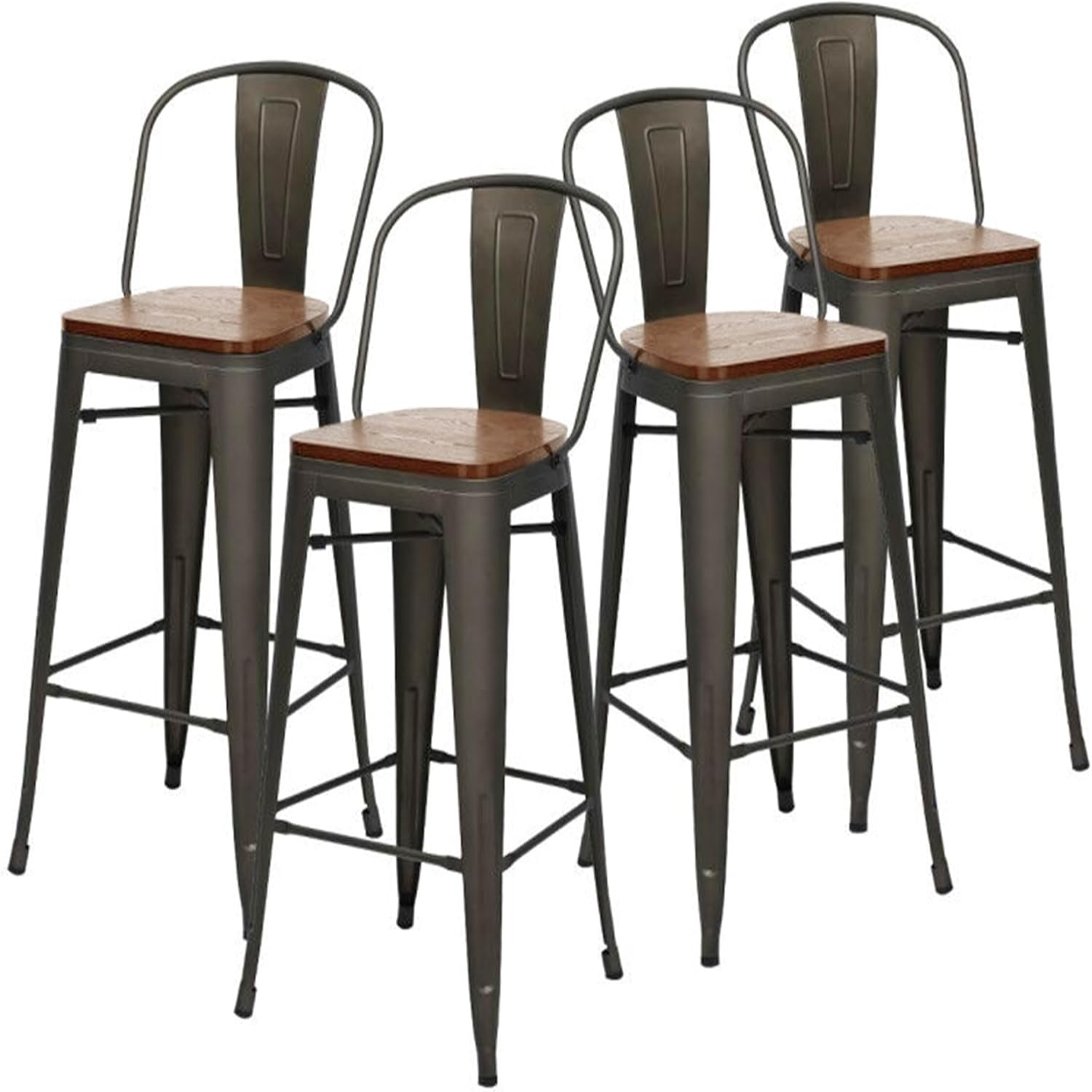 Furniture 30 Inches Bar Stools Counter Height Bar Stools with Back