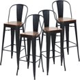 Furniture 30 Inches Bar Stools Counter Height Bar Stools with Back