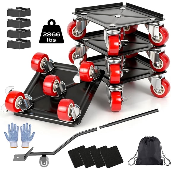 Furniture with 5 Wheels Heavy Duty Furniture Movers with Wheels Furniture Moving Wheels for Heavy Furniture Dollies Moving Heavy Duty Furniture Lifter Rollers 2866lbs Load Capacity