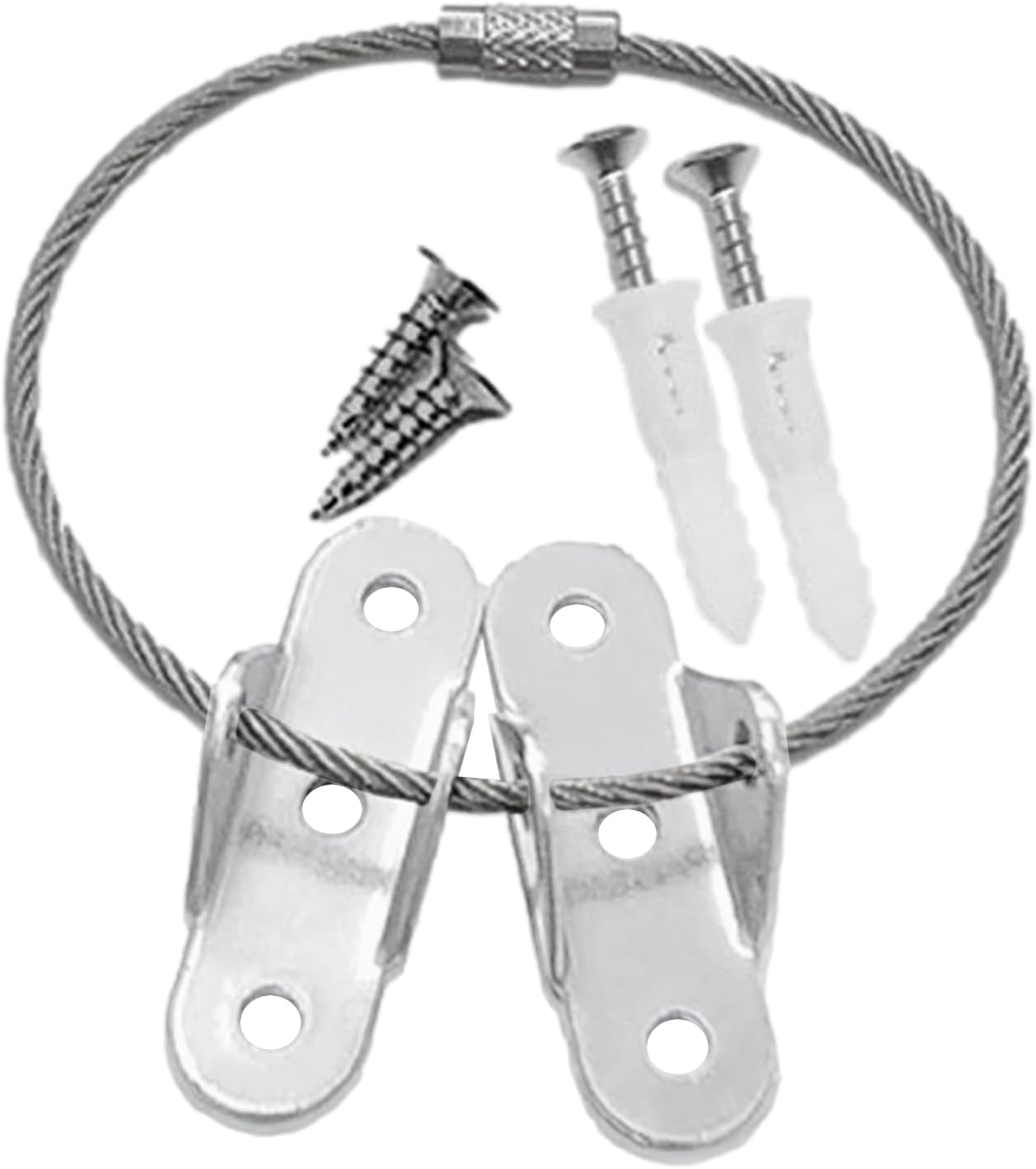 Furniture Anchor, Metal Child Proofing AntiTip Furniture Wall Anchors