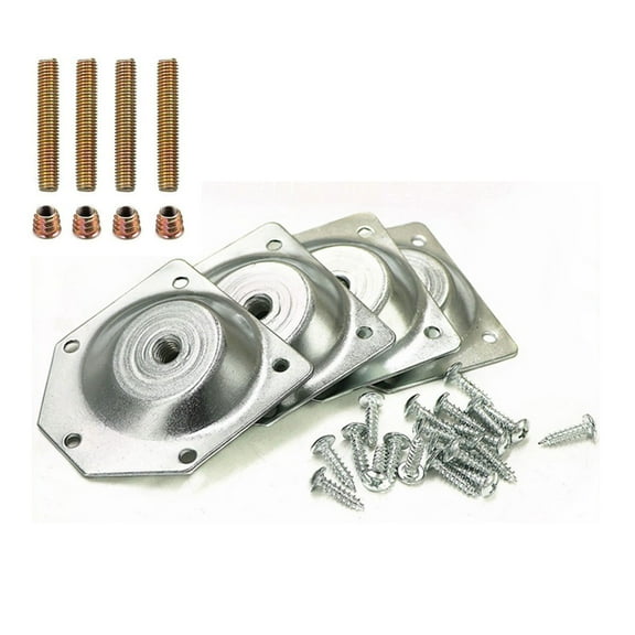Furniture Angled Legs Fixing Attachment Plates Mounting Bracket for Eccentric Wheel Table Sofa Feet Support Hardware