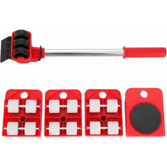 Furniture Appliance Lift Mover Tool Set, Furniture Lifter Kit with 4 Slider for Moving, Carbon Steel, Moving Gliders for Sofa Fridge Washing Machine