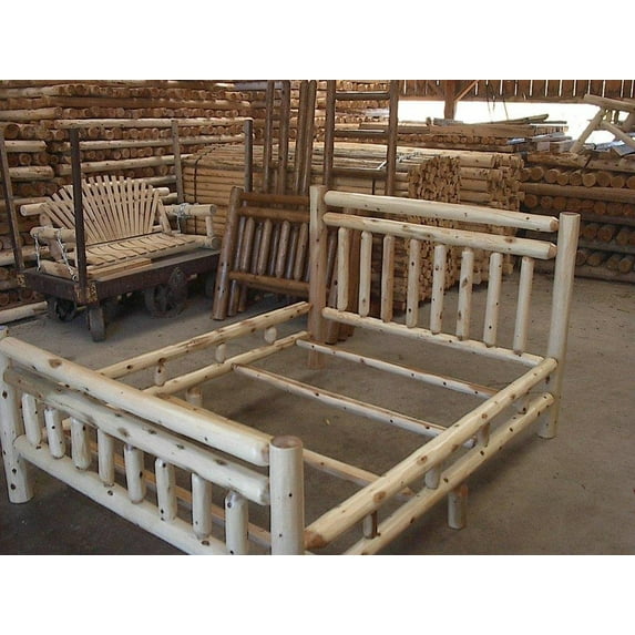 Furniture Barn USA™ White Cedar Log Bed
