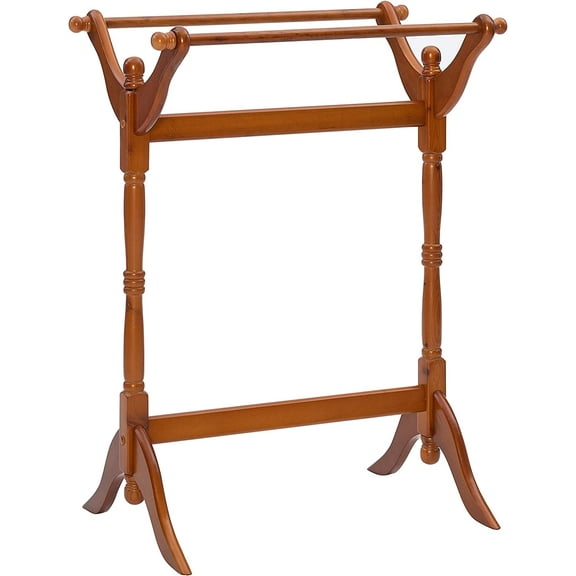 Furniture Boonie Oak Wood Blanket and Quilt Rack