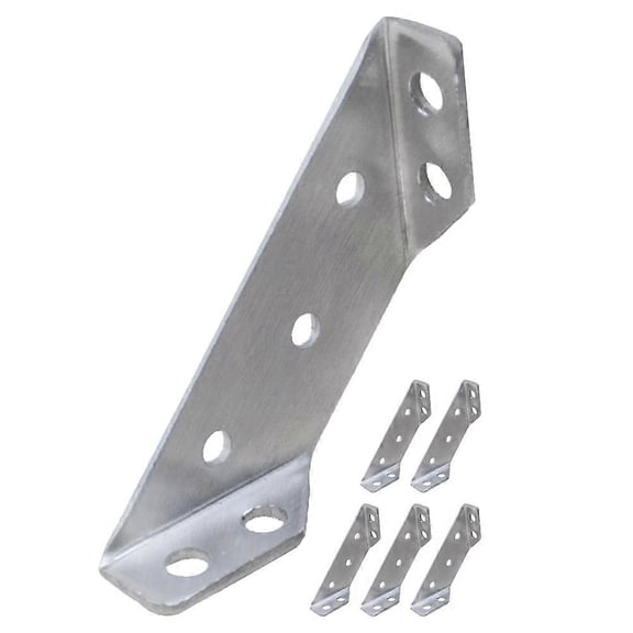 Furniture Cabinet Connector Corner Brace Bracket Triangular Improvement Stainless Steel 6Pcs