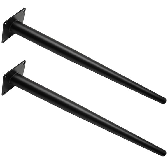 CRILSTYLEO 2Pcs Black Metal Replacement Legs for Furniture Table Desk Cabinet with Stable Support