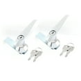 thumbnail image 1 of Furniture Cabinet Metal Handle Panel Mount Cam Lock 2Pcs Keys, 1 of 3