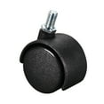 thumbnail image 1 of Uxcell Black Furniture Casters 1.5 Inch Nylon M8 x 15mm Threaded Stem Swivel Caster Wheel For Desk, 1 of 3
