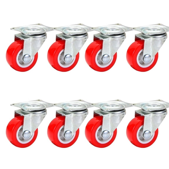 Furniture Casters 4/8PCS 1.5 Inches Wheels PVC 360°swivel Roller Wear Resistant Mute Moving For Trolley Platform Cart Accessory ,Quiet and Smooth