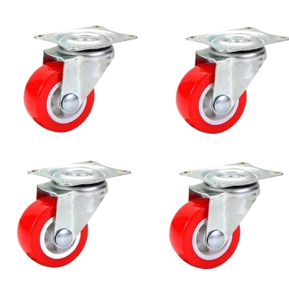 Furniture Casters 4/8PCS 1.5 Inches Wheels PVC 360°swivel Roller Wear Resistant Mute Moving For Trolley Platform Cart Accessory ,Quiet and Smooth