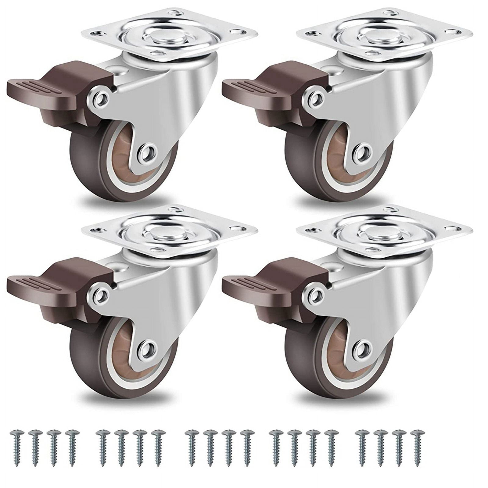 Furniture Castors Small 50mm,360 Degree Swivel Castors Heavy Duty Load
