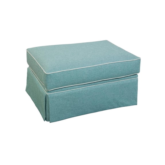Furniture Classics 8-080-S275A Coastal Aqua Series Upholstered Ottoman