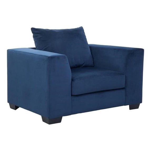 Furniture Classics Casual Comfort Series Blue Upholstered Oversize Chair