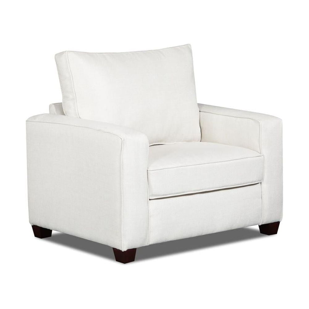 Mist White Microfiber Upholstered Chair with Wood Frame