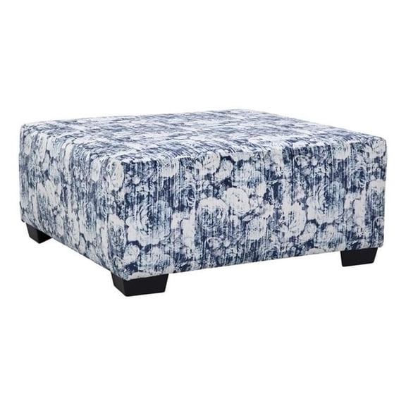 Furniture Classics Model 8-080-AO4V1 Casual Comfort Series Blue Floral Square Upholstered Ottoman
