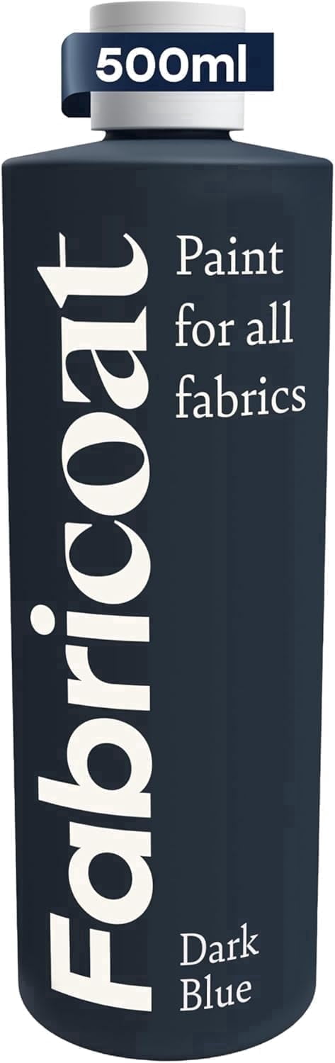 Fabricoat - Fabric Paint for Furniture - 17oz / 500ml Dark Blue - Restore or Change the Color of Couches, Chairs, Upholstery, Soft Furnishings, Car Interiors, Clothing, & Footwear
