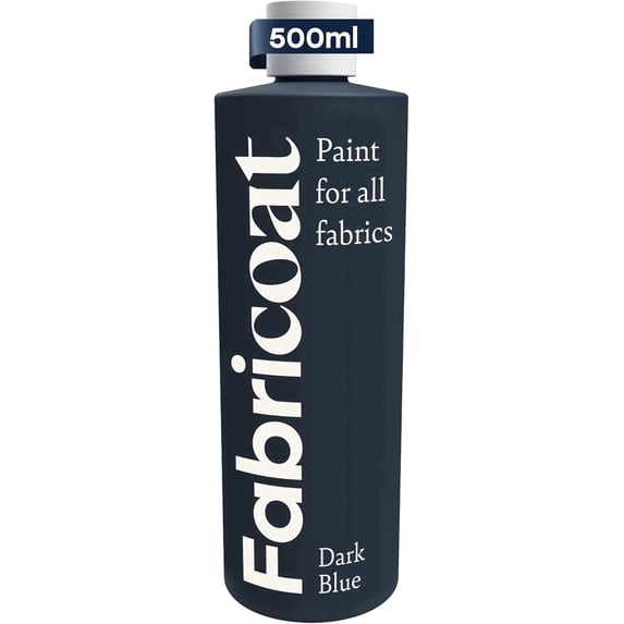 Fabricoat - Fabric Paint for Furniture - 17oz / 500ml Dark Blue - Restore or Change the Color of Couches, Chairs, Upholstery, Soft Furnishings, Car Interiors, Clothing, & Footwear