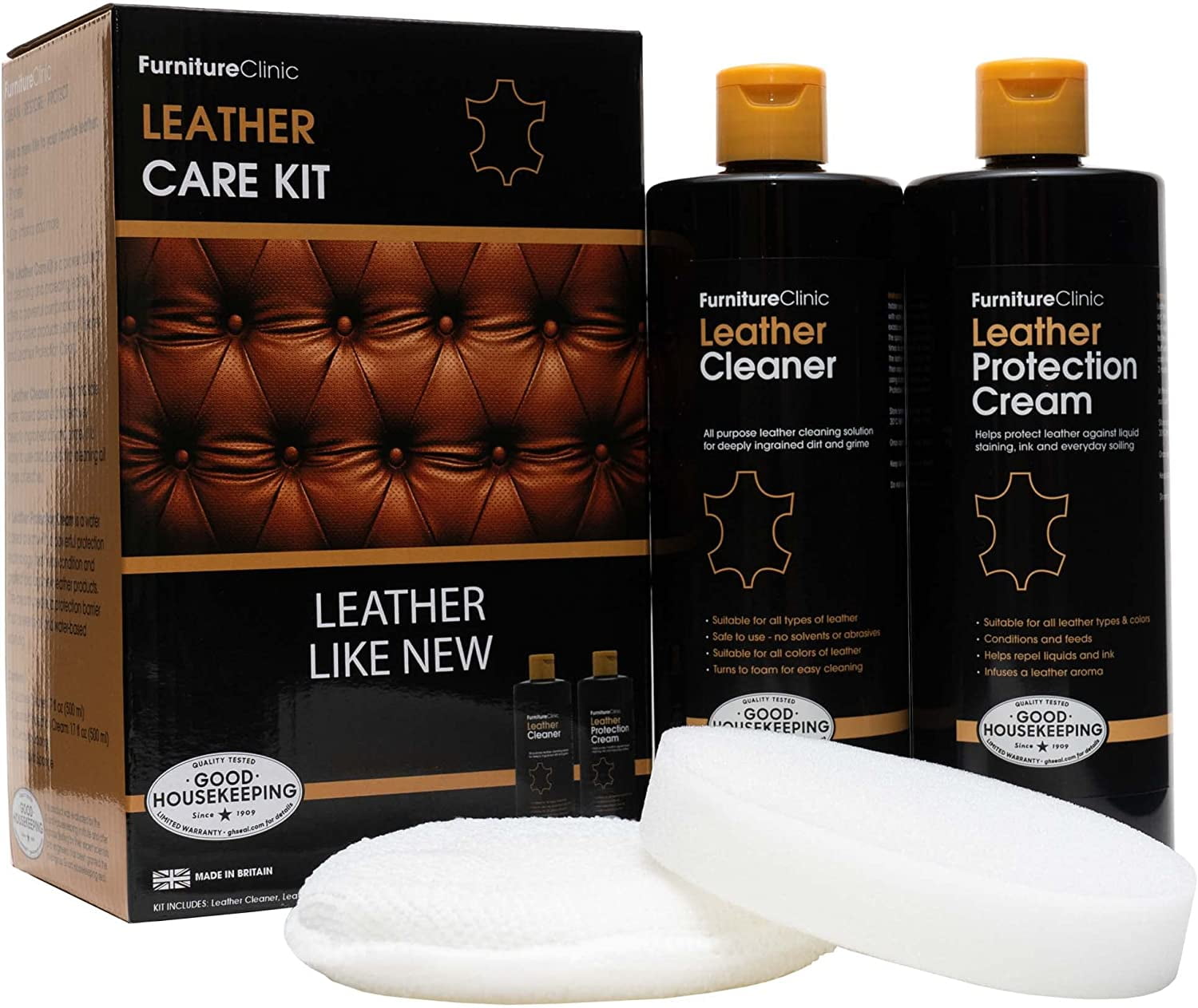 Furniture Clinic The Original Leather Recoloring Balm 16 Color Options -  Leather Repair Kit for Furniture - Restore Couches, Car Seats, Clothing 