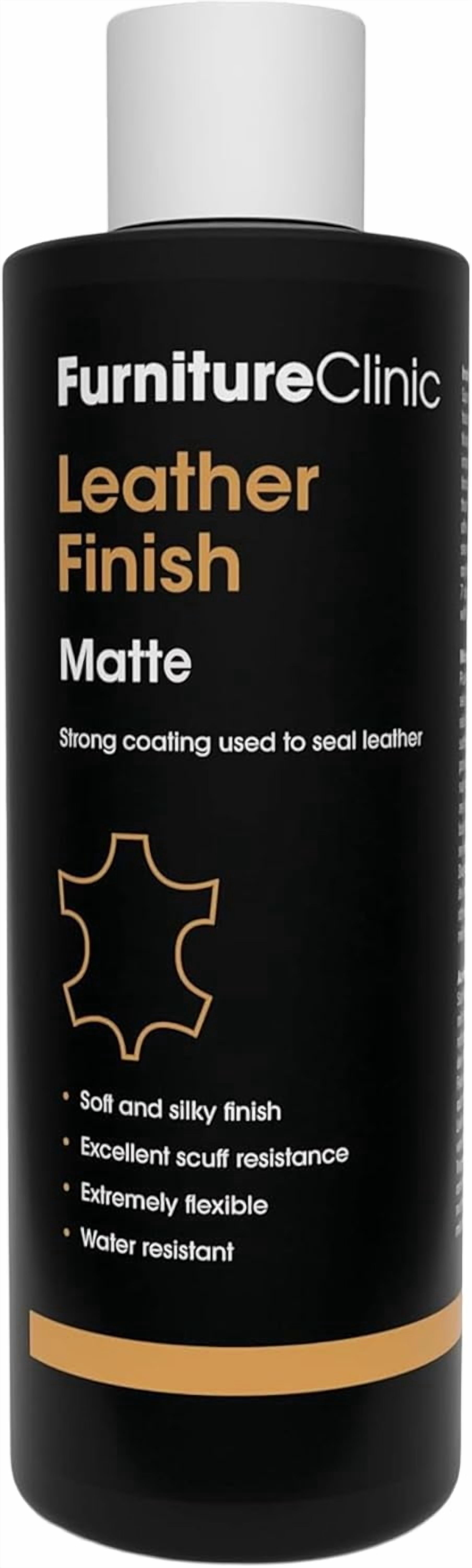 Furniture Clinic Leather Finish Matte | Seal & Protect | Suitable for Leather Sofas, Car Interiors, Handbags, and More | Flexible | Prevents Scratches and Scuffs | Matte Finish (250 ml / 8.5 oz)