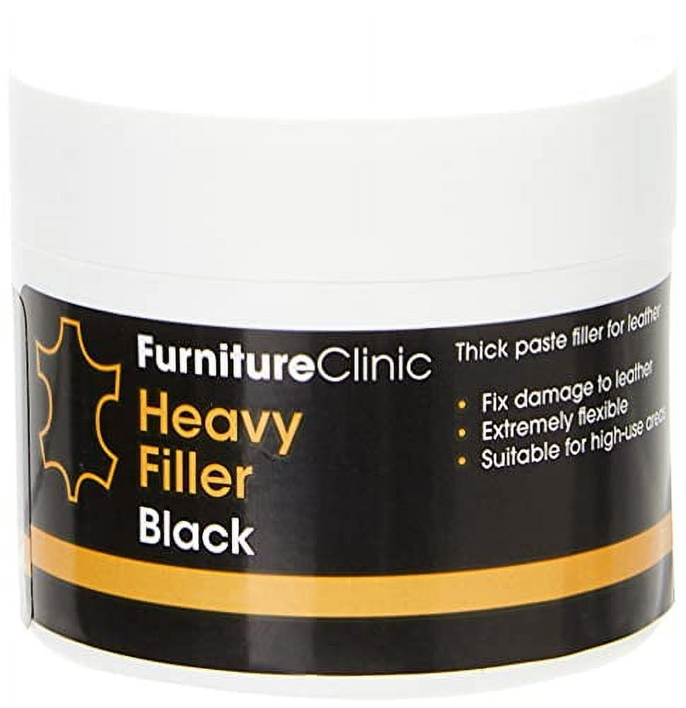 Furniture Clinic Leather Repair Filler (Black) Paintable Heavy