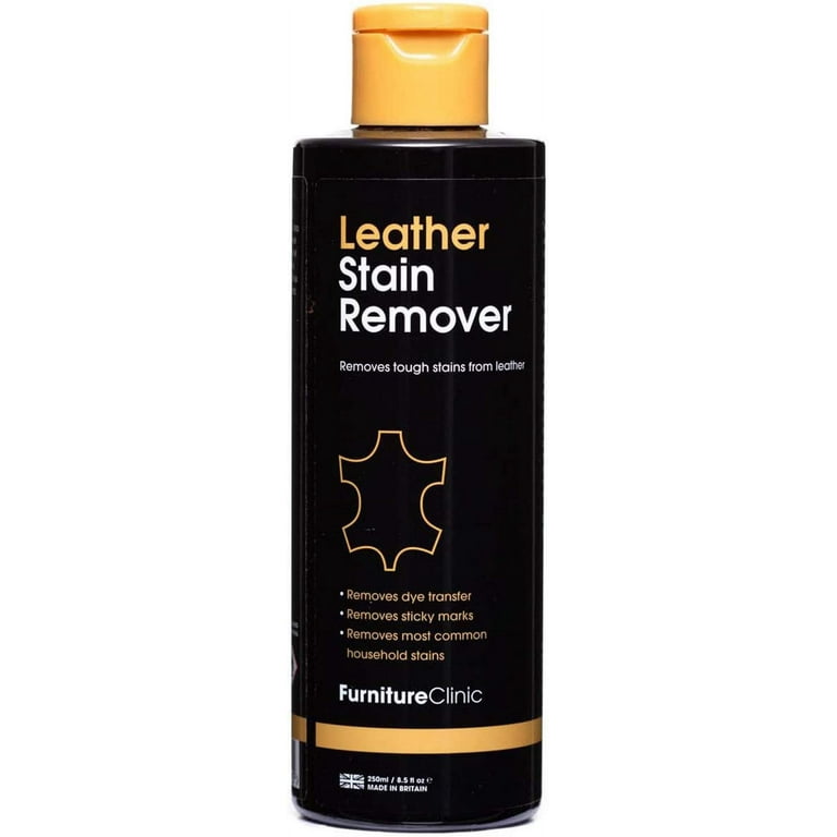 Furniture Clinic Leather Stain Remover  Removes Stubborn Stains from Car  Seats, Couches, Clothes, Handbags, & More, 8.5oz/250ml 