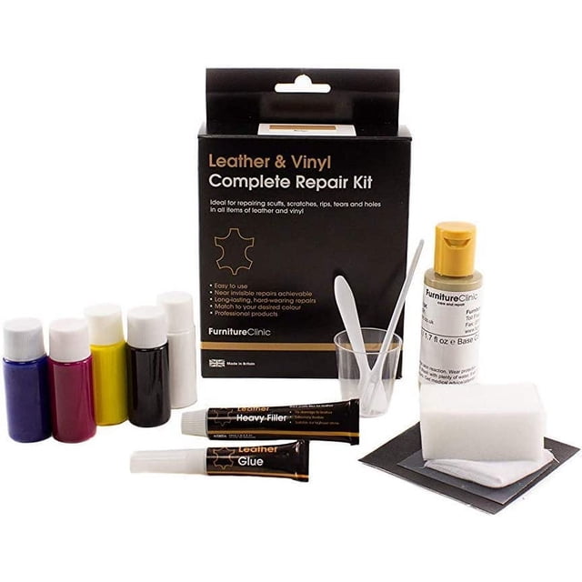 Furniture Clinic Leather & Vinyl Complete Repair Kit Leather Repair