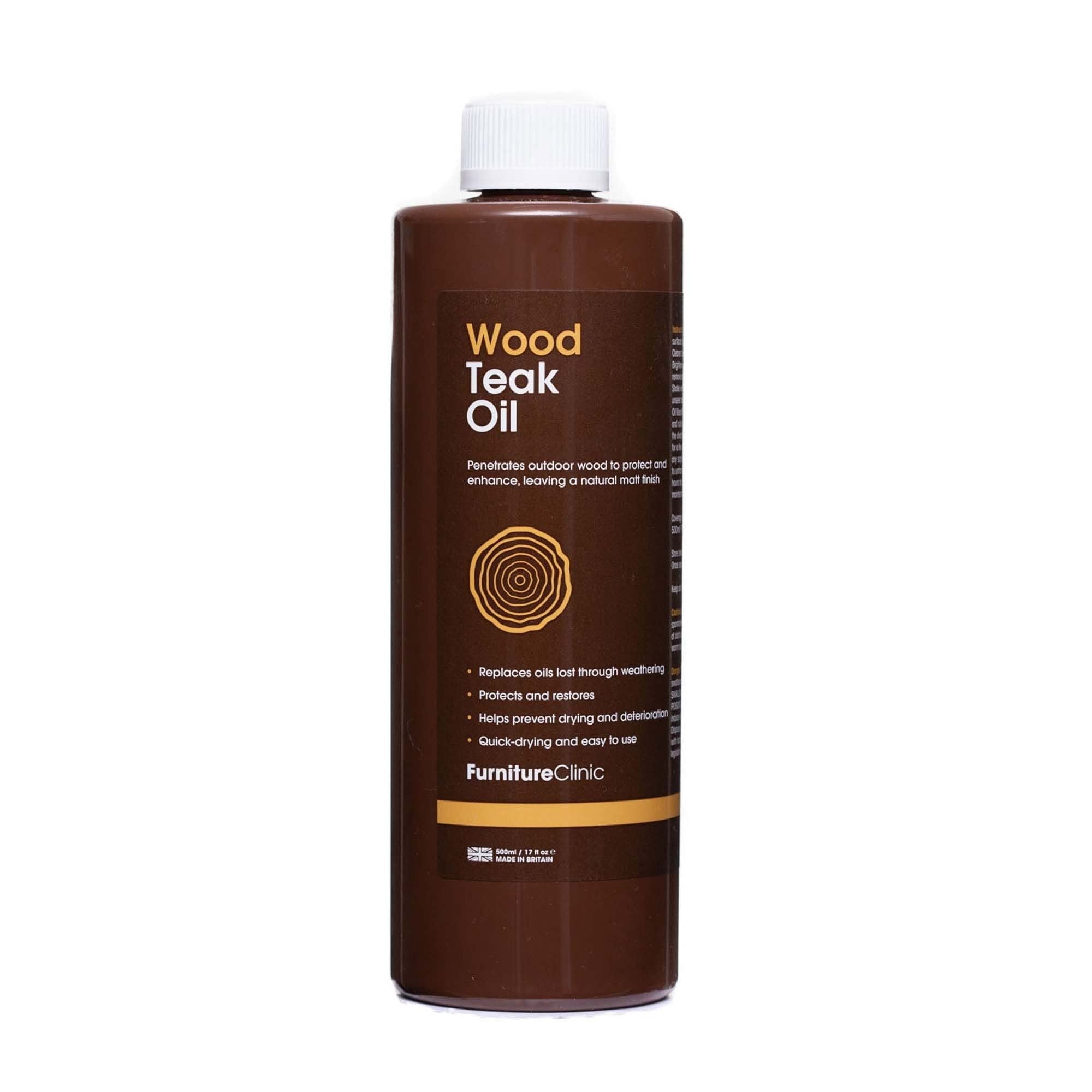 Furniture Clinic Teak Oil Wood Oil Protects and Cleans Outdoor and