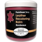 The Original Leather Recoloring Balm by Furniture Clinic - Bordeaux Leather Dye for Furniture, Couches & Car Seats - Restore Scratched, Faded, Damaged Surfaces