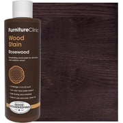 Furniture Clinic Wood Stain | Multiple Finishes | Fast Drying | Indoor and Outdoor Furniture and More | Water Based, Low Odor, Non-Toxic | Polyurethane| Rosewood 8.5oz / 250ml