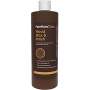 Furniture Clinic Wood Wax & Polish | Clean, Nourish & Protect Wood Furniture & Kitchen Cabinets from Dryness & Scratches | Orange Oil & Beeswax | Use on Treated & Untreated Surfaces 17oz / 500ml