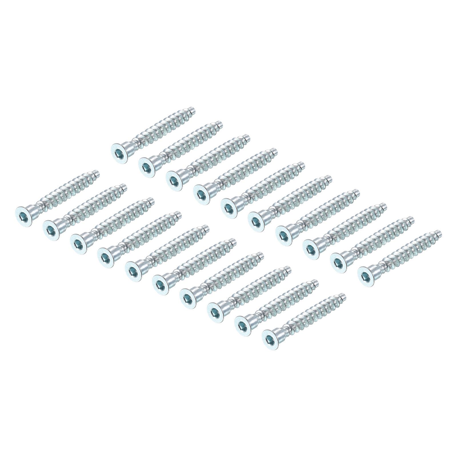 Furniture Confirmat Screw 7x50mm Hex Socket Wood Screws Zinc Plated ...