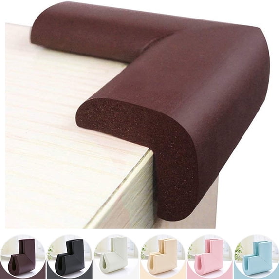 XIBUFE 8 Pack Baby Proofing Corner Guards, Thick Foam Cushion Table Edge Protectors, Non-Toxic Adhesive Safety Bumpers for Kids on Furniture, Fireplace, Countertops