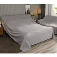 thumbnail image 1 of Furniture Cover Drop Cloth Bedspread Sofa Storage Covers, Polyester Rectangular Tablecloth Recliner Cover Protector Dust Cover, Washable-gray-240x350cm(94x138in), 1 of 7