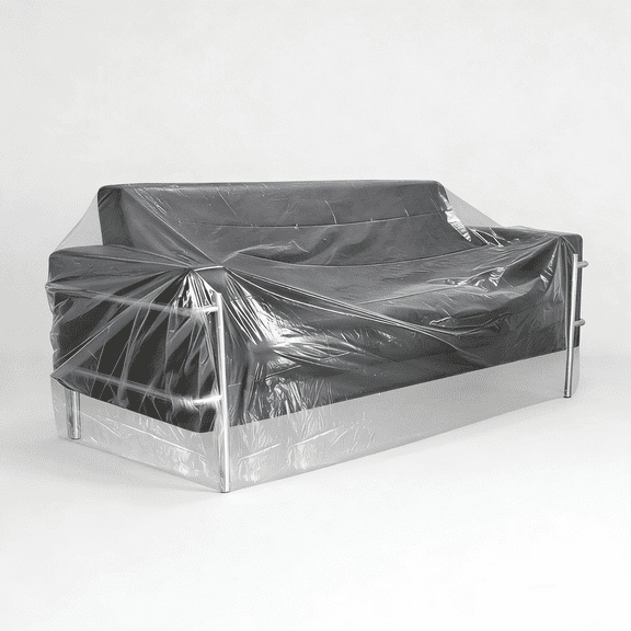Furniture Cover Poly Storage Bag Heavy Duty Sofa Slipover for Moving Long Term Storage, 2 Set
