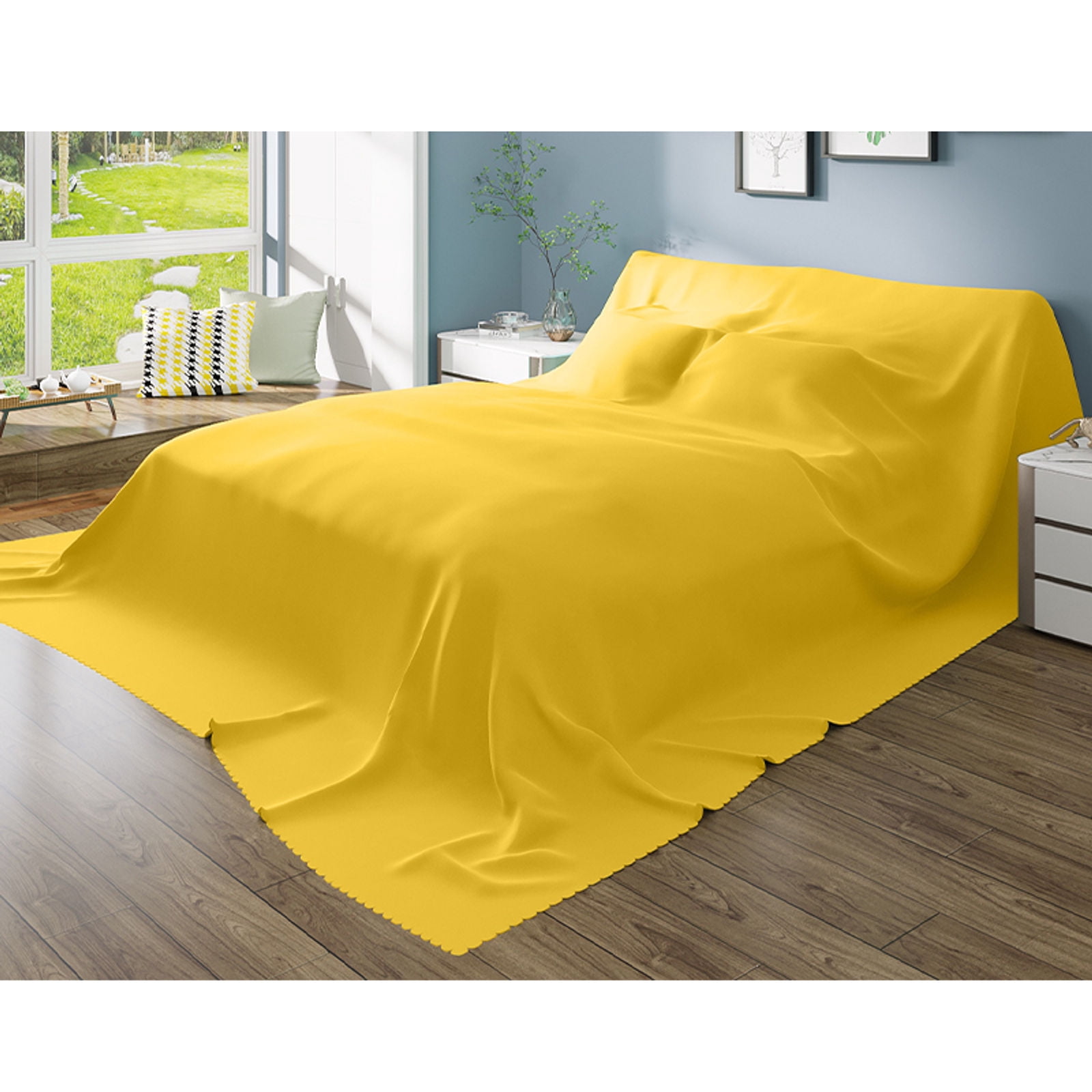 Furniture Cover Sectional Couch Covers Drop Cloths, Extra Large Bedspread Sofa Storage Covers Dust Cover For Outdoor Indoor Storage-yellow-300x350cm(118x137in)