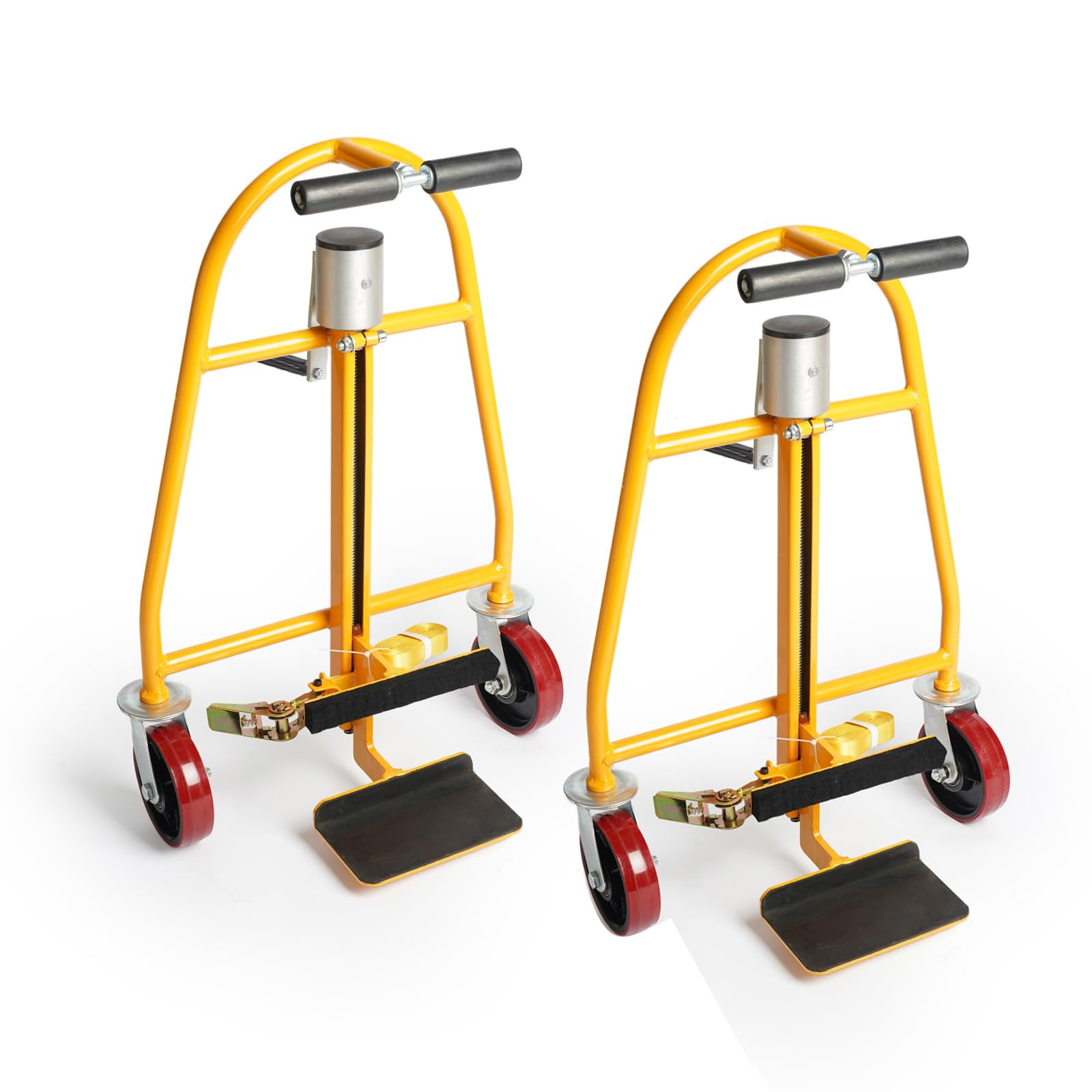 Furniture and Crate Mover, Mechanical Equipment Moving Dolly 1300lbs Capacity,Used for Safely Transporting Cabinets, Furniture, and Crates, 12 Inch Lift Height,  - Set of 2
