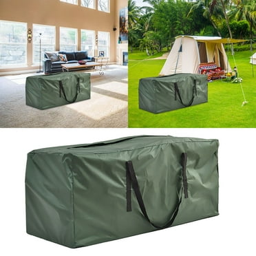Furniture Cushion Storage Bag Cloth Patio Table and Chair Dust Cover Outdoor Army Green